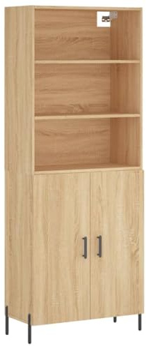 vidaXL Highboard Sonoma-Eiche 69,5x34x180 cm Holzwerkstoff