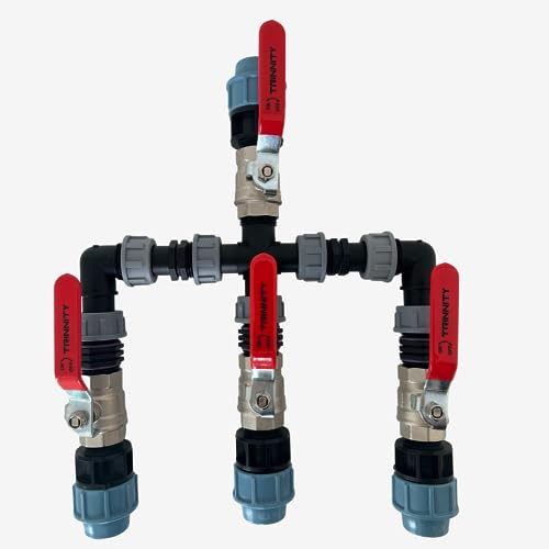 M.H.B. 3-Fach-Wasserverteiler mit Hebelgriff für 32mm PE-Rohr Bewässerung