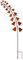 Bornhöft Gartenstecker Glockenblume aus Edelrost Metall Rost Gartendeko Edelrost rostiger Beetstecker 160cm Garten Riesig
