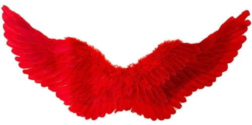 Red Angel Feather Feather Wings Decoración De Disfraz De Vacaciones Decoración De Año Nuevo Decoración Navideña para Mujeres Chicas