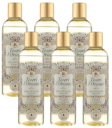 Tesori d'Oriente OLIO DOCCIA olio doccia - oli di riso e tsubaki 250 ml x6