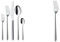 WMF Flame Plus Edelstahl Besteck Set 6 Personen & Flame Plus Menügabel 21 cm, Cromargan protect Edelstahl poliert, kratzbeständig, spülmaschinenfest