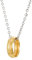 GAUEIOUR Lord Rings Pendant Necklace,Personalized Versatile Inside and Outside Engraved Pendant Necklace in Stainless Steel Ring(Gold)
