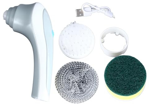Electric Spin Scrubber Portable Power Washing Brush With 3 Heads Washs Bathroom Tile Cars Floor For Convenient Usage