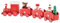 HOLIDYOYO 1Stk Weihnachtszug geburtstagstorte Dekoration Zug Kuchen Kuchenverzierung Kuchen Topper Cute Decor weihnachtsbaumdeko Geburtstagskuchen-Ornament Mini-Zug-Ornament Holz rot