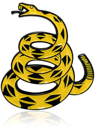 KVAEY Dont Tread on Me Auto Metall Emblem Automotive 3D Gadsden Flagge Klapperschlange Aufkleber Abziehbild Schlange Embleme Abzeichen Stoßstange Dekoration für Auto LKW Motorrad Autozubehör (Schwarz