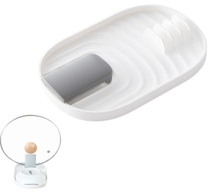 Eupneic Soportes Multifuncionales para Tapas, Cucharas y Cubiertos, Estante Organizador de Cocina, Apto para la Mayoría de Tamaños [Blanco]