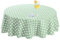 Romanstile Wachstuchtischdecke Tischdecke Outdoor rund 140 cm Wetterfest Draußen Grün,PVC Tischdecke abwischbar,wasserdicht für Garten,Terrasse,Esstisch,Balkon,Kinder,Frühling,Sommer,Gartentisch