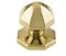 Loops Elegant 65mm Polished Brass Centre Door Knob for Stylish Interiors - External Front Door Knob