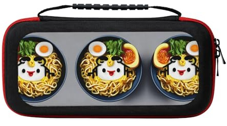 MDATT Egg Cup Noodle Ramen Portable Travel All Protective Bag Soft Lining for Switch Console Pro Controller Accessories