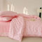 Nyescasa Housse de Couette 140x200 Rose Motif Nœud Papillon Noir Parure de lit Adulte 1 Personne en Microfibre Sets de Housses de Couettes avec Fermeture Éclair et Taie d'oreiller 65x65 cm