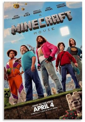 Ketuaa Minecraft Poster Movie Vintage Für Zimmer, Ästhetische Leinwand-Wandkunst, Schlafzimmer-Dekor Poster 24x36inch(60x90cm)