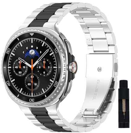 MaEiol Metall Armband für Samsung Galaxy Watch 9/8 40mm 44mm/8 Classic 46mm | für Samsung Galaxy Watch 9/8 40mm 44mm / Galaxy Watch8 Classic 46mm, Armband Edelstahl Business Armbänder Ersatzarmband