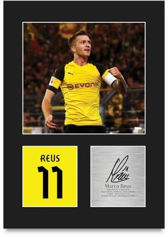 HWC Trading Marco Reus Geschenke Gedrucktes Signiertes Autogramm Foto für Fußball Anhänger and Fans - A4 Porträt