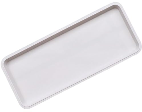 Anzuchtschale, Pflanzwanne aus Harz, Fängt Überschüssiges Wasser Auf, Ohne Löcher, Abtropfschale für Drinnen und Draußen, Ölauffangwanne(White,29.5 * 14.5cm/11.6 * 5.7in)