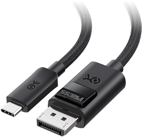 Cable Matters 54Gbps Unidirectional USB C to DisplayPort 2.1 Cable 0.9m, DP54 (UHBR13.5), Up to 8K@165Hz / 4K@480Hz, Thunderbolt 5 to DisplayPort Cable - Not for USB-C Monitors