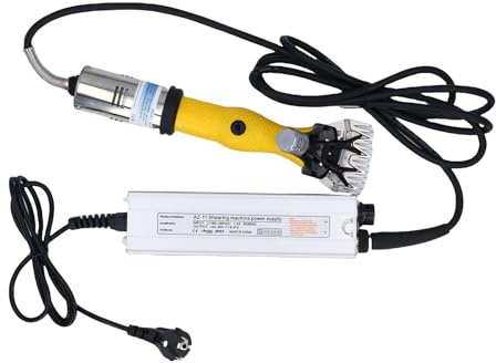FTVOGUE Cisaille à Mouton électrique 3000 Tr/min Lame en Acier au Carbone Haute Vitesse Tondeuse à Chèvre électrique Professionnelle avec Poignée Antidérapante pour Moutons Chèvres (Prise UE 220-240V)