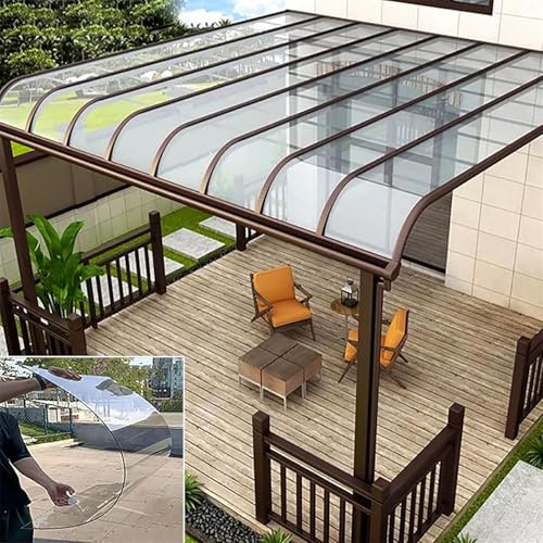 Hoja Metacrilato PC Lámina de Plástico Acrílico Transparente [Pxkmouy 1×2m Placas de Policarbonato Planchas] Láminas de Repuesto para Exterior,fáciles de Cortar para Toldos de Invernadero