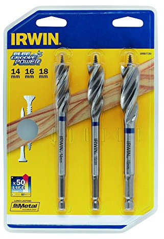Irwin 10507720 Blue Groove Power Bit Set, 14mm/16mm/18mm, 3 Pieces