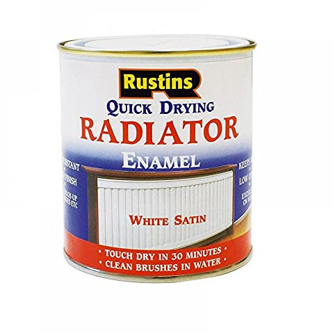 Rustins Quick Dry Radiator Enamel Satin White 500ml