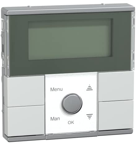Schneider Electric Merten MEG5754-0460 Zeitschaltuhr-Modul Standard, digitale Unterputz Wochenzeitschaltuhr für den Innenbereich mit Schalter, Aluminium, System M