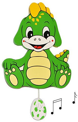 alles-meine.de GmbH Spieluhr aus massiven Holz - Dinosaurier/Krokodil/Drache/Dino Wiegenlied - Guten Abend Gute Nacht - Kinderzimmer Melody - Tiere - Musikspieluhr für ..