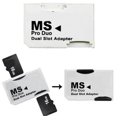 FunDisc UkMobileAccessories - Tarjeta de memoria micro SD SDHC a doble ranura MS PRO DUO adaptador para cámara Sony Cyber Shot, Sony PlayStation PSP 1000 2000 3000 E1000 3001 3003