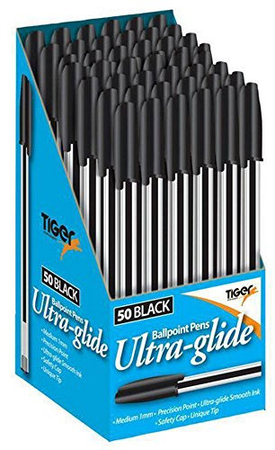 Tiger Stationery - Kugelschreiber 50er-Pack (Box of 50) (Schwarz)