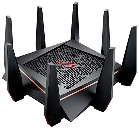 ASUS Gaming Router WiFiUp to Mbps for streaming8 QuadCore Processor Gaming Port Whole Home Mesh System Ohrstöpsel 10 Centimeters Schwarz (Black)