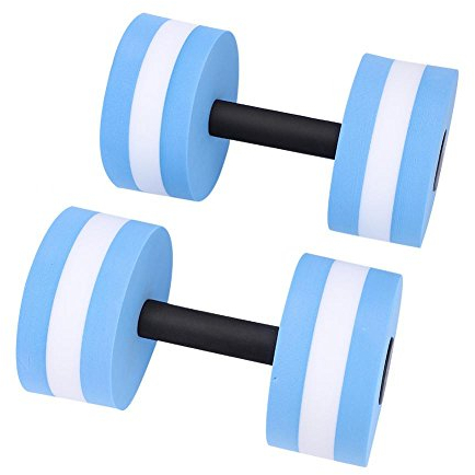VGEBY1 2 Stücke Wasser Hanteln, Fitness Aquatic Barbell Schaum Aerobic Hanteln für Schwimmen Yoga Übung Aqua Training(Blau) Krafttraining
