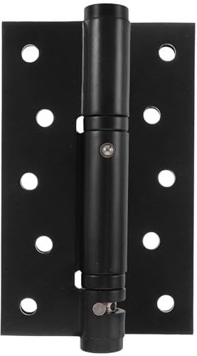 Self Closing Hinges Black Heavy Duty Stainless Steel Automatic Self Closing Door Hinges 4.9 Inch (128mm) Black Interior Spring Hinge Heavy Duty Door Hinges for Door or Wooden Gate - 1pc