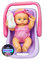 Trendario Babypuppe mit Zubehör - Baby Puppe im Tragesitz mit Trinkflasche Kinder