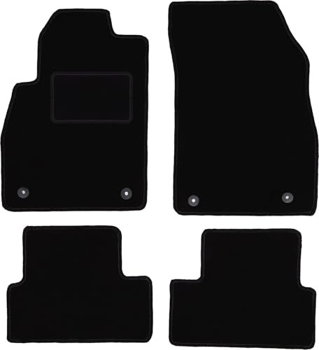Wielganizator Automatte – Passend für Opel Astra J Schrägheck, Limousine, Kombi, 2009-2015 – Velours – Autozubehör - Auto Fußmatten – Fußmatte Auto – 4-teilig - schwarz