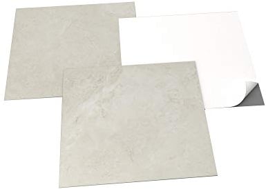GENERIQUE - PVC Bodenbelag - Selbstklebende Fliesen - Hellgrau - Marmoreffekt - Grau/Beige - 2,05m²/22 Fliesen