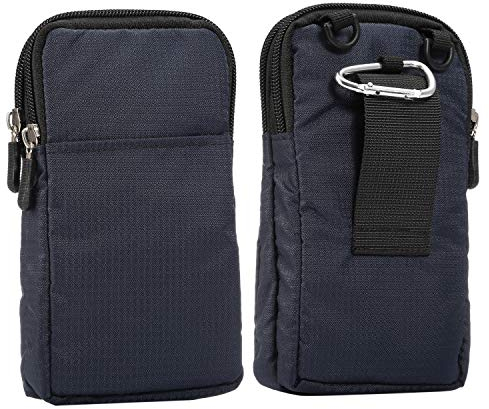 Cell Phone Crossbody Purse Wallet, Small Belt Waist Bag for Men Phone, 6.0 Nylon Men Travel Bag Cell Phone Crossbody Purse Belt Clip Holster Cellphone Shoulder Messenger Pouch Carrying Case with Loop