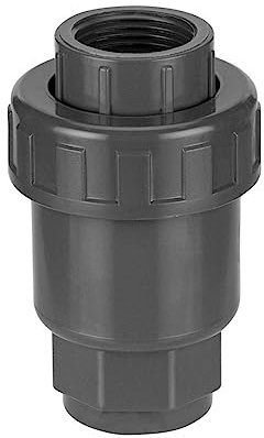 REKUBIK PVC-U Rückschlagventil Überwurfmutter 2X Innengewinde Größe 2 IG x 2 IG