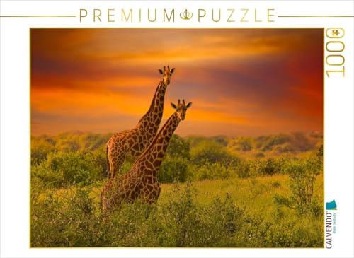 CALVENDO Puzzle Giraffen in Kenia | 1000 Teile Lege-Größe 64 x 48 cm Foto-Puzzle für glückliche Stunden