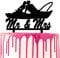 CARISPIBET Wedding Cake Topper Groom and Bride Kiss Fishing boat Marriage Cake Theme Party Mr. & Mrs.