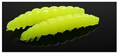 Libra Lures Larva 35 35mm 3,5cm Käse Hot Yellow 006 5908291083816 Bienenmade zum auftreibenden Angeln Forellenangeln