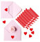 1274 Stück Herzförmige rote Aufkleber, Permanente Liebes etiketten auf 13 Bögen für Gastgeschenke, Einladungssiegel, Geschenk verpackungen, Schachteln und Taschen (Durchmesser 2,5 cm)