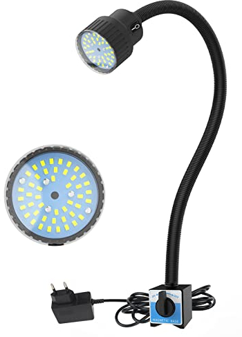Flexibles Schwanenhals Licht 12W Led Arbeitslicht 1200 Lumen Drehmaschine Led Licht mit Magnetfuß für Drehmaschine Cnc-Fräsbohrmaschine Nähmaschine Industrielle Beleuchtung Werkzeug Maschinenleuchte