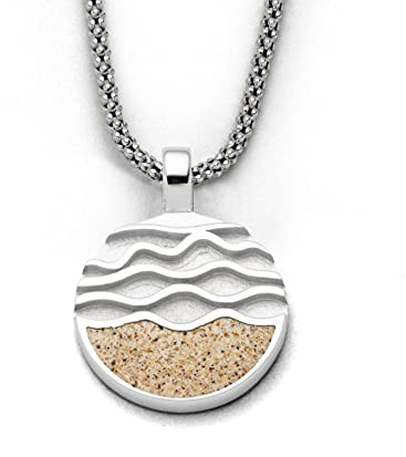 DUR Schmuck Damen Anhänger STRANDWELLEN Strandsand, Silber 925/- 15mm (P4046)