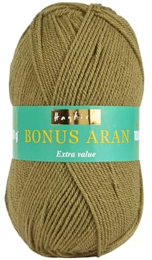 Sirdar Hayfield Bonus Aran Yarn, Olive Green (634), 100g