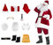 Licus Weihnachtsmann Kostüm Deluxe, 11-Teilig Nikolauskostüm Santa Claus-Erwachsenenkostüm Cosplay Party Karneval (2XL)