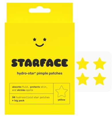 Starface World Hydro-Stars Big Pack, Hydrocolloid Pimple Patches, Absorb Fluid and Reduce Redness, Cute Star Shape, Cruelty-Free Skincare (96 Count)