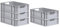 PROREGAL SuperSparSet 5x Eurobox NextGen Economy | Griffe offen |HxBxT 17x40x60cm | 34 Liter | Eurobehälter, Transportbox, Transportbehälter, Stapelbehälter