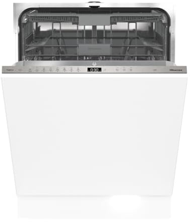 Hisense HV663C60 Lavastoviglie Built in, Classe C, 16 coperti, terzo cesto, 44db, 8 programmi, inverter, status light, partenza ritardata, total dry