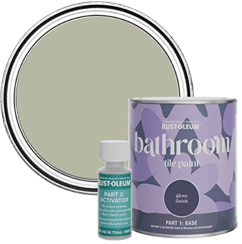 Rust-Oleum Brown Water-Resistant Bathroom Tile Paint in Gloss Finish - Tanglewood 750ml