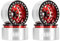 INJORA 1.9 Beadlock Rad Deep Dish Negative Offset 10.4mm CNC Aluminium Felge für 1/10 RC Crawler Auto Axial SCX10 90046 AXI03007 TRX4 VS4-10 Gen8 MST CFX,Rot