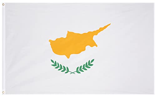 MUWO Flagge Nations Together 90 x 150 cm Nationalmanschaften, doppelseitige Gartenflagge, wetterfeste Fanflagge, Fußballflagge Polyester Länderfagge Deutschland mit Ösen (Zypern)